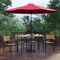 Flash Furniture Patio Set-30"x48" Table-4 Chairs-Tan Umbrella-Base XU-DG-304860064-UB19BRD-GG - alternate 1